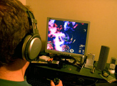 boy playing game